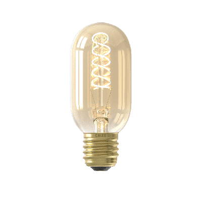 LED volglas Flex Filament buismodel lamp 220-240V 3,8W 250lm E27 T45x110 Goud 2100K Dimbaar Calex - Calex