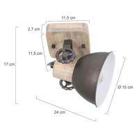 Mexlite Spot gearwood 7968a gun metal - thumbnail