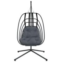Hangstoel met standaard staal antracietkleurig - thumbnail