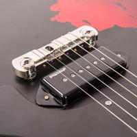Vintage V120 ICON Distressed Black over Cherry Red elektrische gitaar - thumbnail