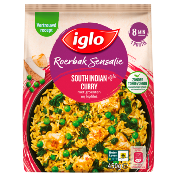 Iglo Roerbak Sensatie South Indian Curry 450 g bij Jumbo