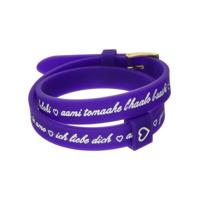 Armband Dames il mezzometro I LOVE YOU GOLD - BRACCIALE IN SILICONE/SILICONE BRACELET - thumbnail