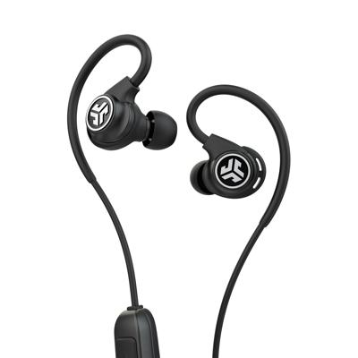 Jlab Audio Fit Sport 3 draadloze oordopjes, bluetooth oordopjes met flexibele oorhaakjes met geheugendraad, IP55 zweetbestendigheid, ruisisolatie en aangepast EQ3-geluid, zwart