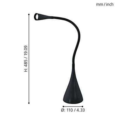Eglo Design burealampSnapora touch zwart - 94677