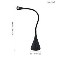 Eglo Design burealampSnapora touch zwart - 94677 - thumbnail
