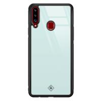 Samsung Galaxy A20s glazen hardcase - Pastel blauw - thumbnail