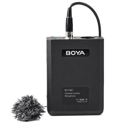 Boya cardioide lavalier microfoon by-f8c voor video of instrumenten