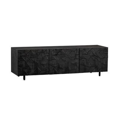 WOOOD TV-meubel 'Counter' Mangohout, 160cm, kleur zwart WOOOD TV-meubel 'Counter' Mangohout, 160cm, kleur zwart