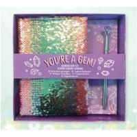 Crayola dagboekset You're a Gem! meisjes zilver 2-delig - thumbnail