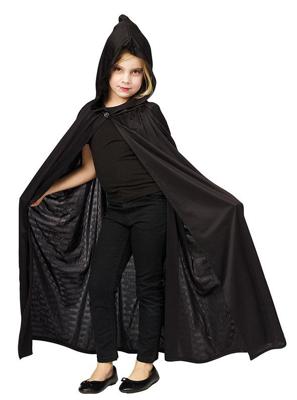 Zwarte Cape Kind met Capuchon