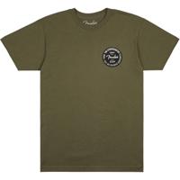 Fender Stratocaster 70th Anniversary Badge Tee olive L - thumbnail