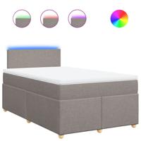 Boxspring met matras stof taupe 120x200 cm - thumbnail
