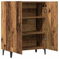 Dressoir 70x34x90 cm bewerkt hout oud houtkleurig - thumbnail