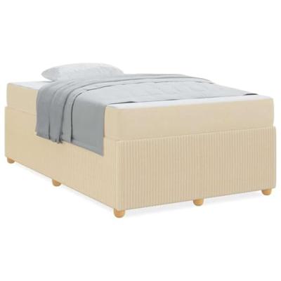 Bedframe met matras met matras Crème 120 x 200 cm Stof
