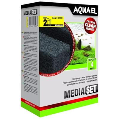 Aquael Schuimstofpatroon Duo Pack voor Fan Filter 2 Plus - Gemakkelijke Installatie, Optimaal AquariuMfilter