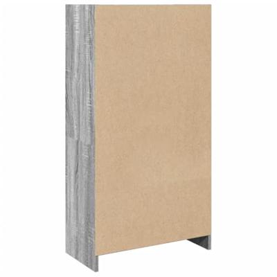 Boekenkast 57x28,5x107,5 cm bewerkt hout grijs sonoma eiken