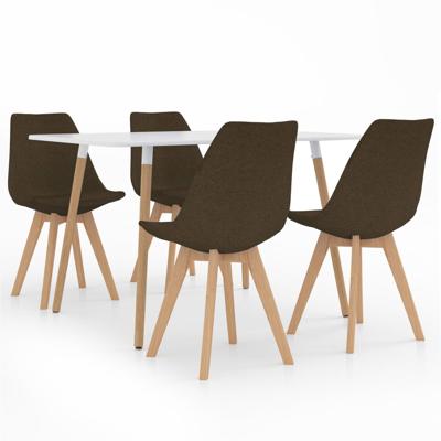 vidaXL 5-delige Eethoek bruin vidaXL 5-delige Eethoek bruin