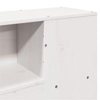 Hoofdbord met opbergruimte 135 cm massief grenenhout wit - thumbnail
