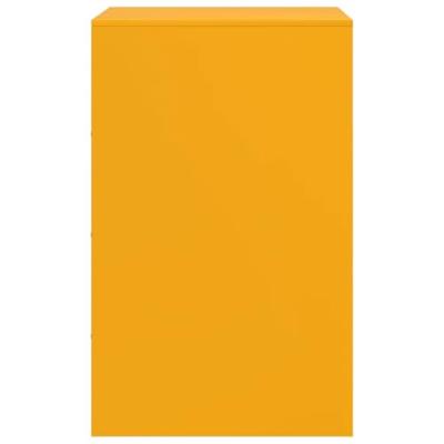 Nachtkastjes 2 st 34,5x39x62 cm staal mosterdgeel