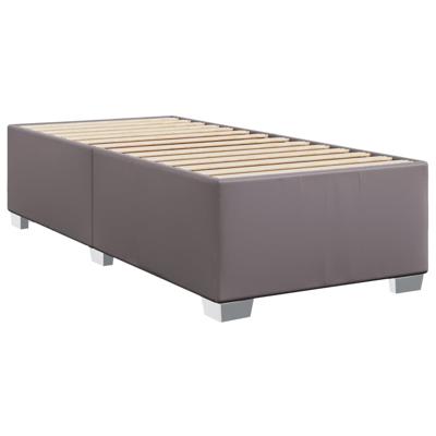 Boxspring met matras kunstleer grijs 90x200 cm - thumbnail