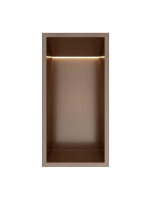 Hotbath &MORE Inbouwbox of inbouwnis - 30x15x10 - with LED IP44 - Tuscan bronze BOX015LTB