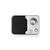 Nedis FM-Radio | Draagbaar Model | FM | Batterij Gevoed / Netvoeding | Analoog | 2.4 W | Zwart-Wit Scherm | Koptelefoonoutput - thumbnail