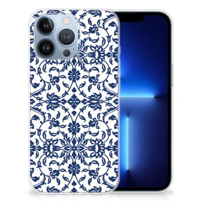 Apple iPhone 13 Pro | TPU Case | Flower Blue Apple iPhone 13 Pro | TPU Case | Flower Blue