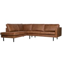 WOOOD Hoekbank 'Rodeo' Links, kleur Cognac - thumbnail