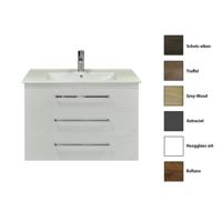 Badkamermeubelset Sanicare Q6 Drie Laden Chromen Greep 100 cm Belluno Eiken - thumbnail