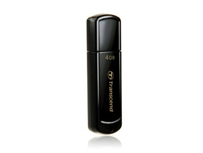 Transcend JetFlash® 350 USB-stick 4 GB Zwart TS4GJF350 USB-A 2.0