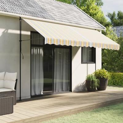 VidaXL Vervangingsdoek voor luifel gestreept 4x3 m meerkleurig VidaXL Vervangingsdoek voor luifel gestreept 4x3 m meerkleurig