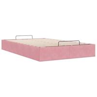Ottoman bedframe zonder matras 120x200 cm fluweel roze - thumbnail