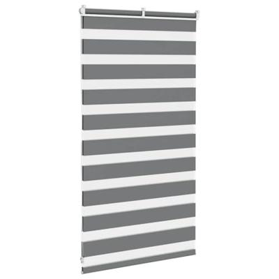 VidaXL Zebra rolgordijn 90x100 cm stofbreedte 85,9 cm donkergrijs