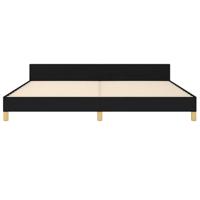 Bedframe zonder matras stof zwart 200x200 cm - thumbnail