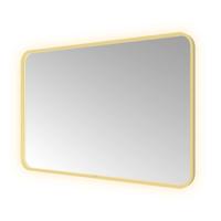 Hotbath &More Mirrors Soft Square LED Badkamerspiegel - Rechthoek - 80 x 120 cm - Geborsteld Messing Pvd - thumbnail