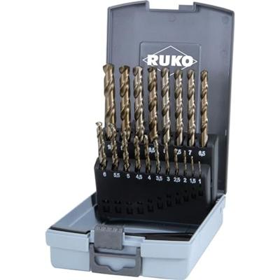 RUKO 215214RO HSSE-Co 5 Metaal-spiraalboorset 19-delig 1 mm, 1.5 mm, 2 mm, 2.5 mm, 3 mm, 3.5 mm, 4 mm, 4.5 mm, 5 mm, 5.5 mm, 6 mm, 6.5 mm, 7 mm, 7.5 mm, 8 mm, RUKO 215214RO HSSE-Co 5 Metaal-spiraalboorset 19-delig 1 mm, 1.5 mm, 2 mm, 2.5 mm, 3 mm, 3.5 mm, 4 mm, 4.5 mm, 5 mm, 5.5 mm, 6 mm, 6.5 mm, 7 mm, 7.5 mm, 8 mm,