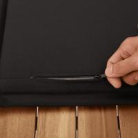15-delige Tuinset met kussens poly rattan zwart - thumbnail