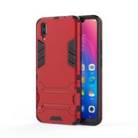 Schokbestendige PC + TPU Case voor vivo X23 met houder (rood) - thumbnail