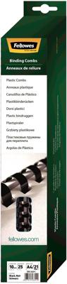 Bindrug fellowes 10mm 21rings a4 zwart