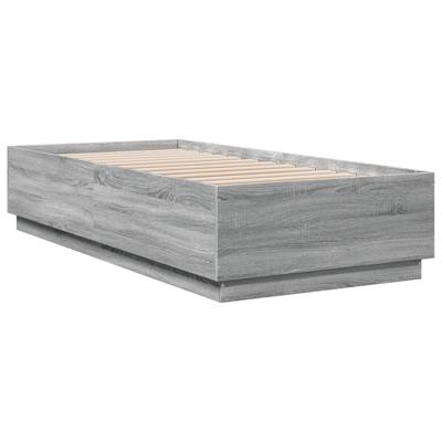 Bedframe met LED-verlichting grijs sonoma eiken 120x190 cm - thumbnail
