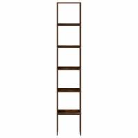 Boekenkasten 2 st 30x30x80 cm bewerkt hout gerookt eikenkleurig - thumbnail