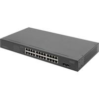 Digitus DN-95348-2 19 netwerk switch 24 + 2 poorten 10 / 100 / 1000 MBit/s PoE-functie - thumbnail