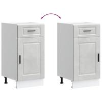 Keuken onderkast "Porto" bewerkt hout betongrijs - thumbnail