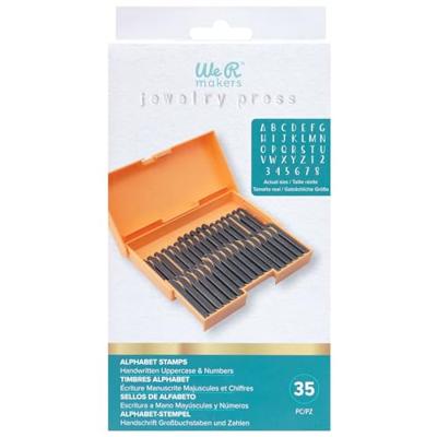 We R Makers • alphabet stamps handwritten font upper case and numbers with case