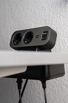 Brennenstuhl brennenstuhl®estilo Duplex-stekkerdoos, 1x USB C, 1x USB A, 10x veiligheidscontactdozen, zilver/zwar - 1153580200
