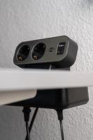Brennenstuhl brennenstuhl®estilo Duplex-stekkerdoos, 1x USB C, 1x USB A, 10x veiligheidscontactdozen, zilver/zwar - 1153580200 - thumbnail