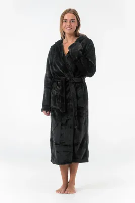 Gaubert lange dames badjas fleece - Capuchon - Warme winter ochtendjas - Badjassen dames - Copy - Copy