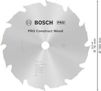 Bosch Accessories Construct Wood 2608641200 Hardmetaal-cirkelzaagblad 184 x 16 x 2.6 mm Aantal tanden: 12 1 stuk(s) - thumbnail