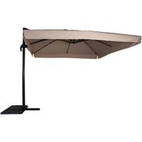 Zweefparasol Virgo 300 x 300 cm met volan taupe - thumbnail