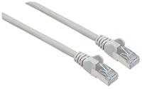Intellinet 736992 RJ45 Netwerkkabel, patchkabel CAT 6A S/FTP 0.25 m Grijs Afgeschermd (enkel), Afscherming totaal, Halogeenvrij 1 stuk(s) - thumbnail
